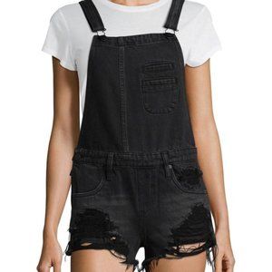 BLANK NYC PERFECT CONDITION BLACK RIPPED OVERALLS